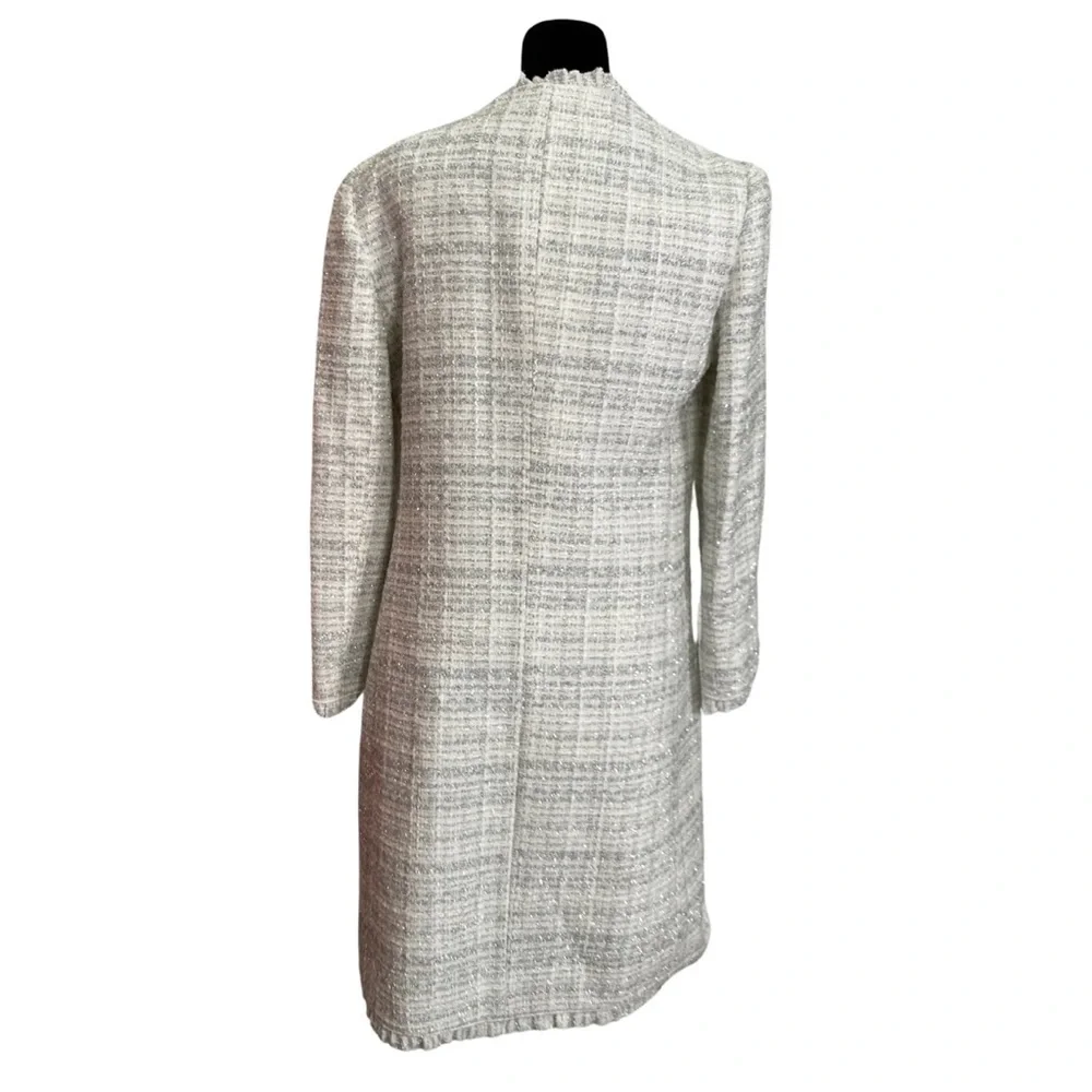 Kate Spade Sparkle Tweed Metallic Coat Size 6 - Picture 5 of 15